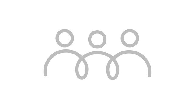 Social network users, three persons, vector.