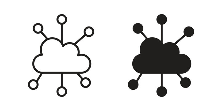 edge computing icon symbol vector elements for infographic web. EPS10