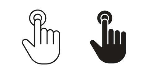 Obraz premium Finger control icon symbol vector elements for infographic web. EPS10