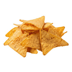 Naklejka premium A pile of tortilla chips isolated on transparent background