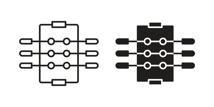 Foosball icon symbol vector elements for infographic web. EPS10