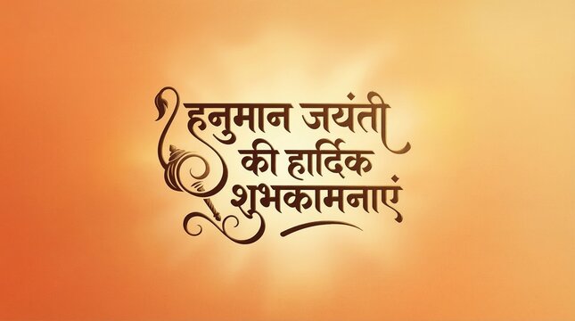 Hanuman Jayanti Hindu festival sacred Hanuman devotion religion India spiritual celebration prayer faith culture mythology typography greeting background vector