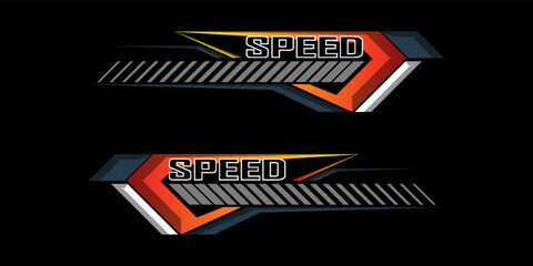 Naklejka premium Sports background, speed racing graphic vector illustration