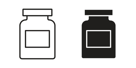 Obraz premium Jar icon symbol vector elements for infographic web. EPS10