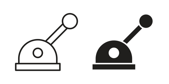 Lever icon symbol vector elements for infographic web. EPS10