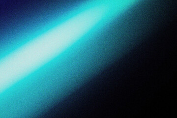 Obraz premium Blue Cyan Light Beam Gradient Background Abstract Film Grain Texture with Neon Glow Retro Analog Style Wallpaper