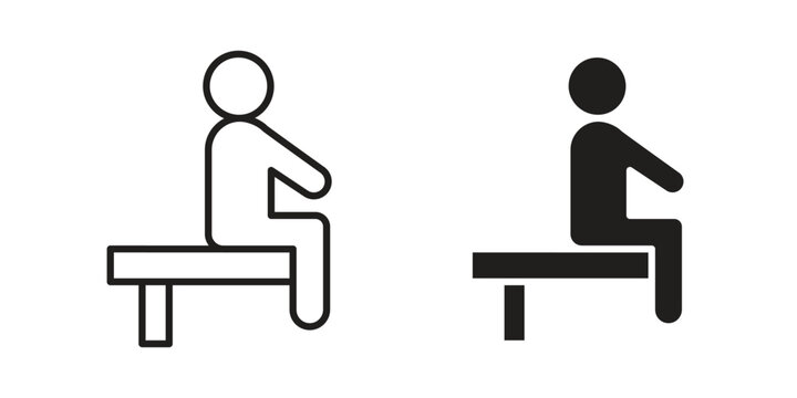 Resting icon symbol vector elements for infographic web. EPS10