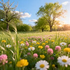 Fototapeta premium Field of flowers