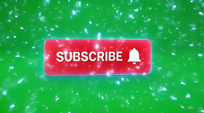 Engaging call to action subscribe button with dynamic green screen background