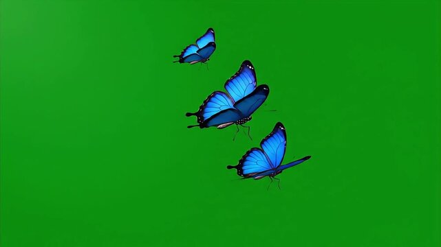 Butterfly Animation on Green Screen