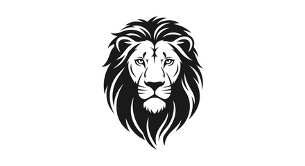 Obraz premium A powerful wild animal mascot illustration featuring an angry lion head vector silhouette and black tiger tattoo symbol for a bold wildlife nature logo