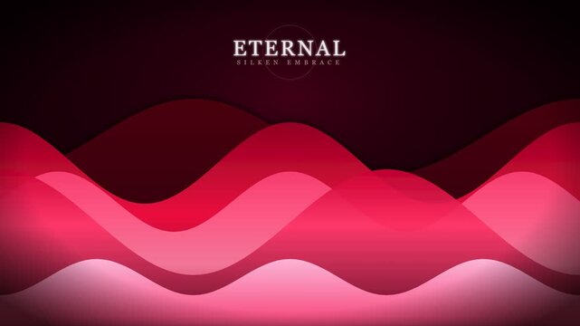 Abstract Red Waves Background with Eternal Text Overlay.