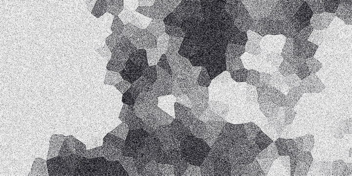 Geometric abstract grayscale mosaic pattern with a granular texture creating a fragmented and textured surface for backgrounds 195 characters Keywords: abstract, background, texture, grayscale