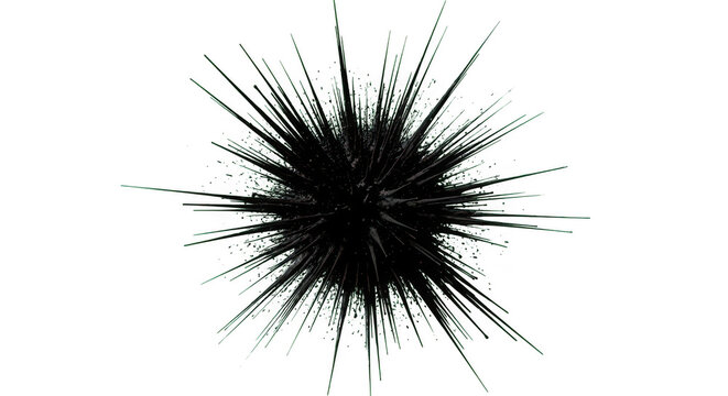 A vibrant green explosion of light on a transparent background