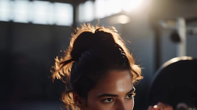 Body recomposition progress documented through strength benchmarks not scale, woman deadlifting personal record in garage gym, measuring success through performance improvements, perfect for