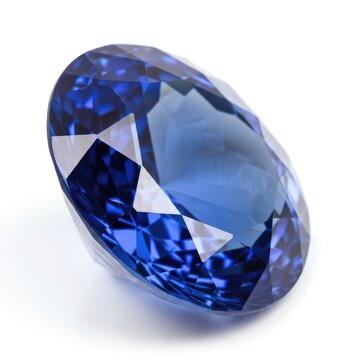 Large oval cut blue sapphire gemstone