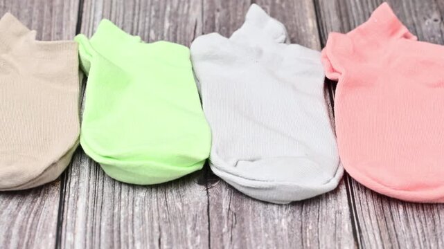  video of colorful socks