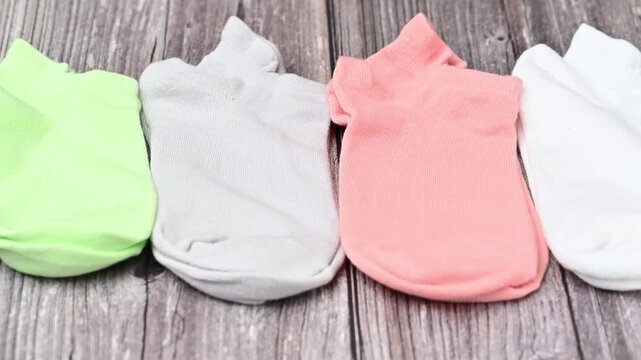  video of colorful socks