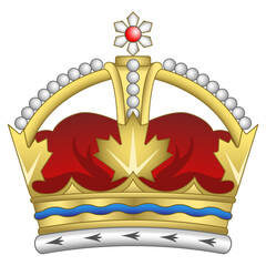 Fototapeta premium Canadian royal crown (Canada) isolated on the white background, national symbol, vector illustration