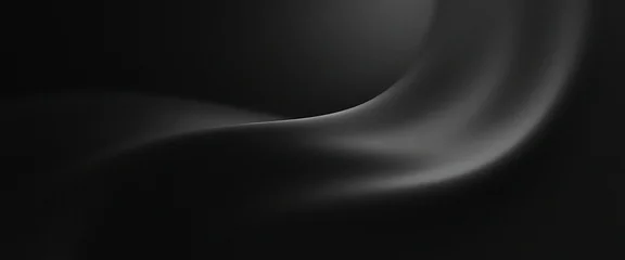 Fotobehang Kunst The black background with fine folds in the image creates the illusion of fabric falling or blowing dynamically in the wind.  © wiwin
