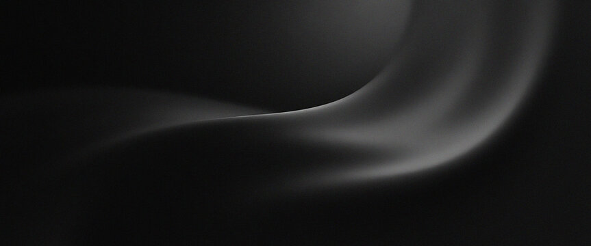 The black background with fine folds in the image creates the illusion of fabric falling or blowing dynamically in the wind.