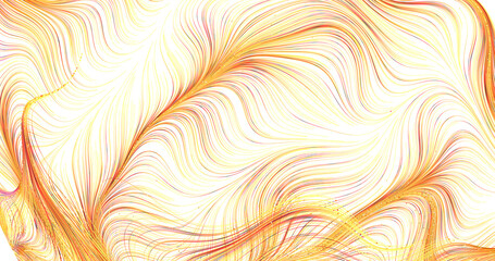 Fototapeta premium Abstract artwork of flowing, golden lines. Artistic and vibrant digital design suitable for creative projects and backgr