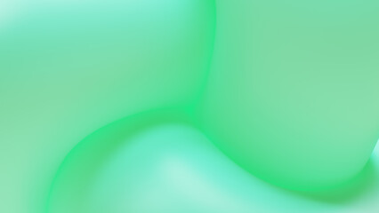 Knot Pastel Green Abstract Geometric Smooth Tubular 3d illustration