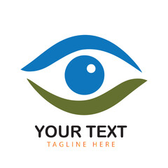 Obraz premium Professional Eye Logo Vector, Simple Vision Symbol for Health and Security
