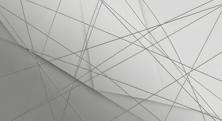 Obraz premium Modern abstract grey and white background with intersecting dotted lines for technology and business