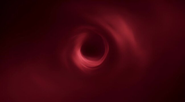 Abstract swirling vortex of deep reddish hues with a mysterious dark center