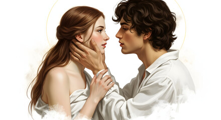 Naklejka premium Romantic Portrait of a Couple