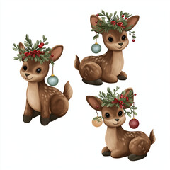 christmas reindeer set