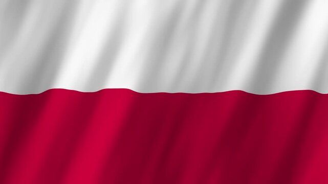 Poland Flag Waving 4K: Realistic Polish National Symbol Motion Graphic