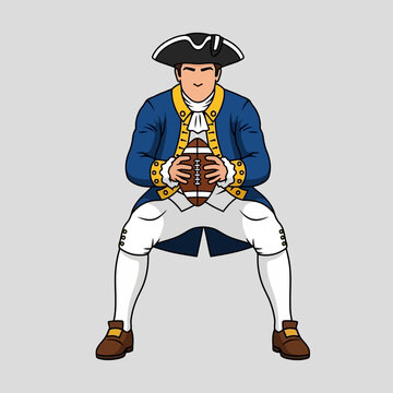 Patriot Holding American Football, Historical Sports Concept