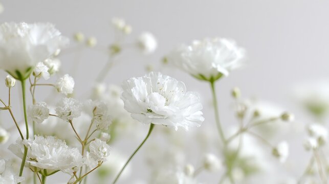 White funeral flowers symbolizing condolence, sympathy mourning in memorial ceremony setting, delicate floral arrangement representing respect, remembrance, grief, farewell peaceful tribute concept