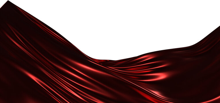 Stunning abstract red silk cloth background, perfect for luxury, elegance and design projects. Shiny fabric with folds a