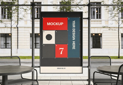 Outdoor Banner Metal Frame Mockup