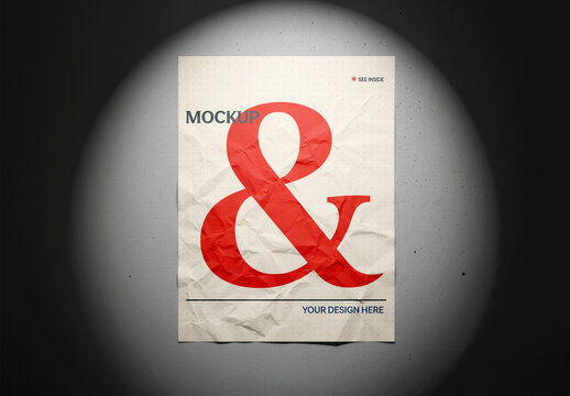 Poster Is Illuminated Mockup