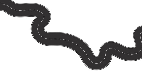 Obraz premium Seamless Road Marking on a White. Top View. Straight Highway