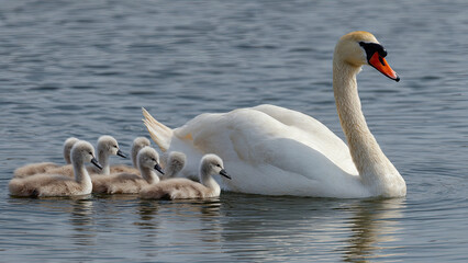 Fototapeta premium swans on the lake