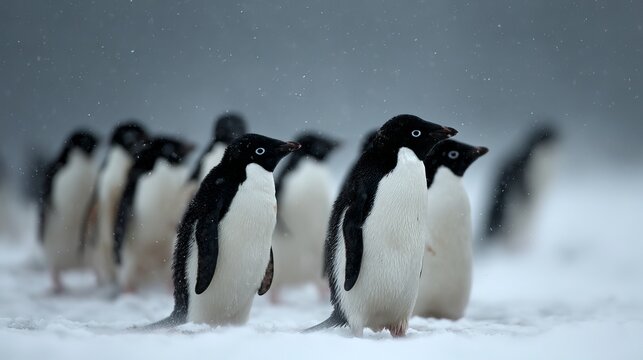 Adelie penguins, Devil Island, Antarctica.