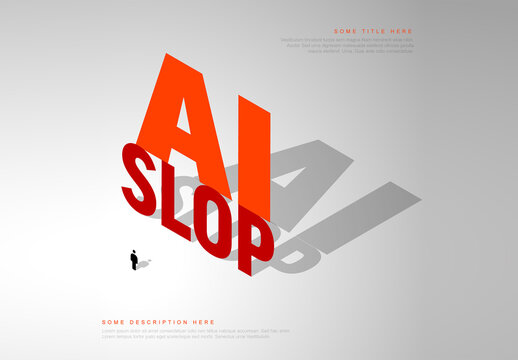 Artificial Intelligence AI Slop Concept Illustration