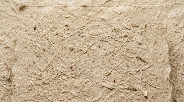 Close-up texture of beige mud wall with embedded plant fibers and rough natural surface