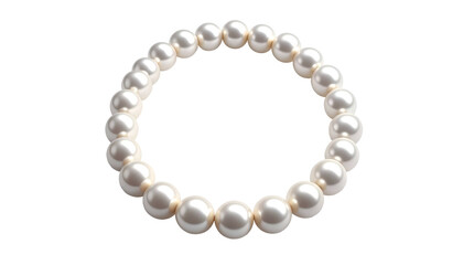 Obraz premium Close-up of a pearl bracelet against a black background