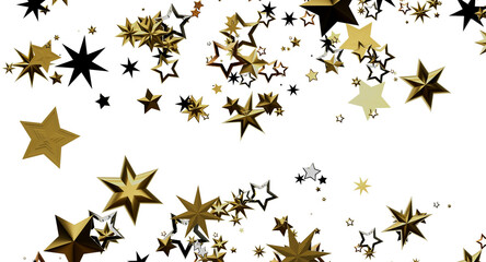 Abstract gold starbursts scattered on white. Perfect for backgrounds, celebrations, events, holiday greetings, and addin © vegefox.com