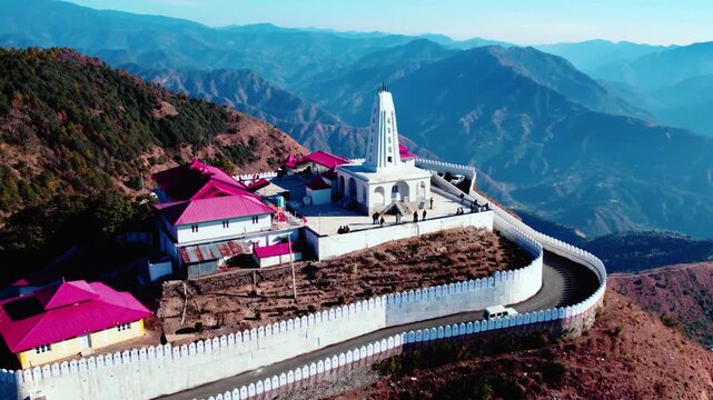 Aerial View of Mountain Temple on Sunny Day &ndash; Kali Tibba, Shimla