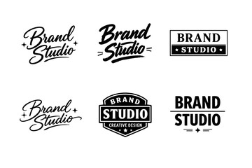 Fototapeta premium Brand studio logo designs collection: modern and retro styles
