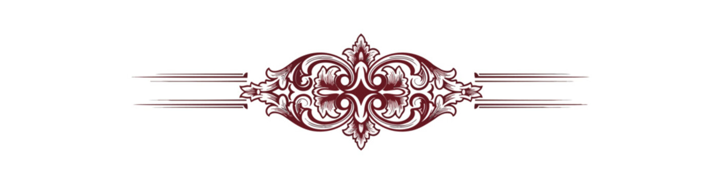 Decorative ornamental design element for graphic backgrounds and borders