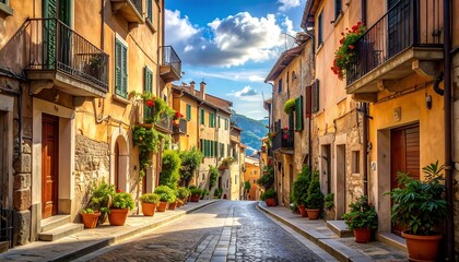 Fototapeta premium Picturesque Italian street scene (1)