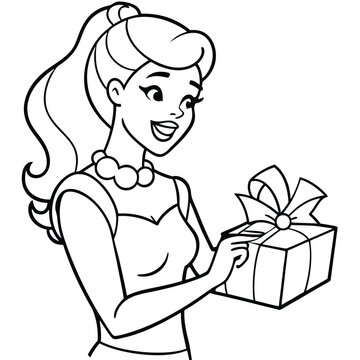 Festive Barbie Christmas Coloring Page for Holiday Fun